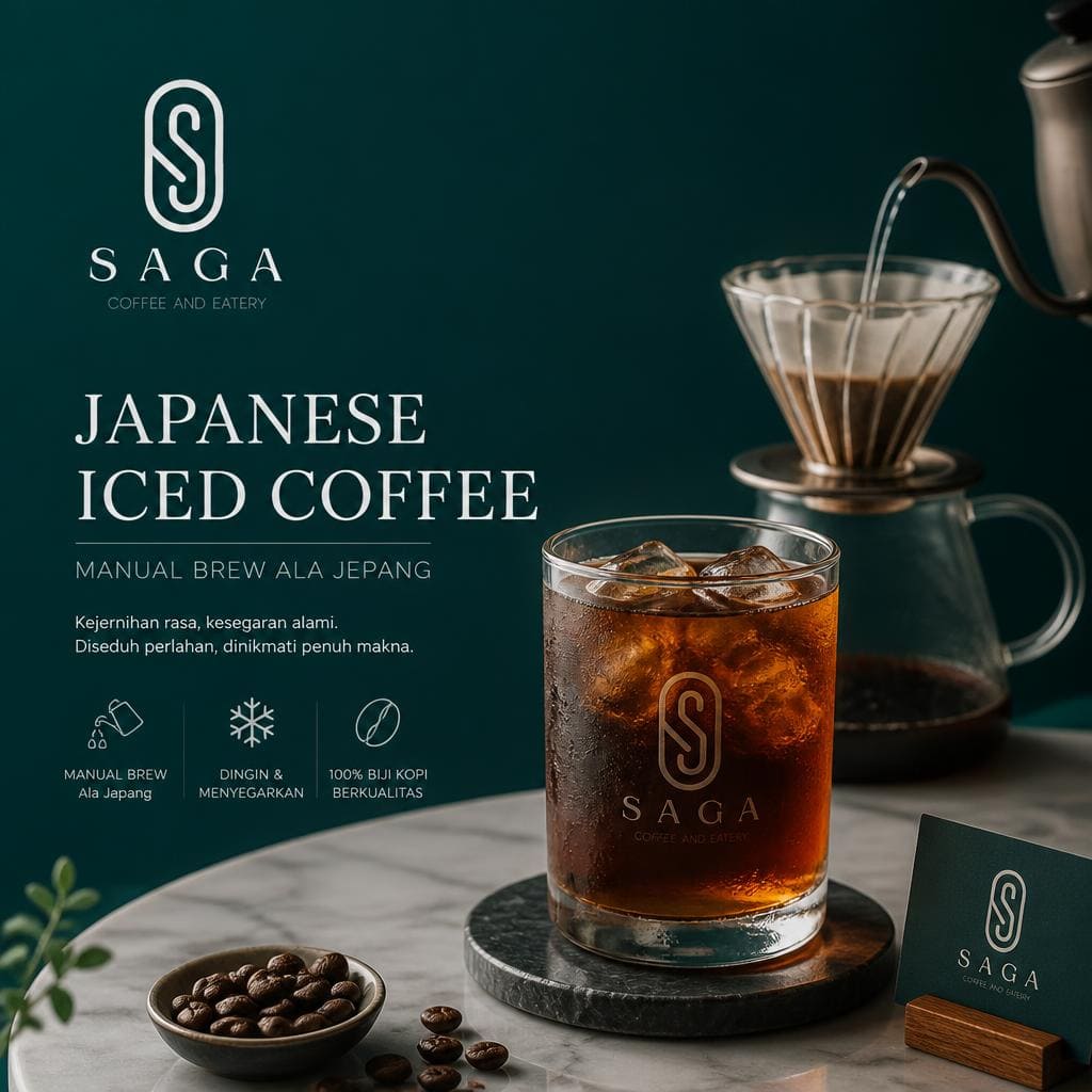 Japanese Iced Coffee menu unggulan Saga Coffee House